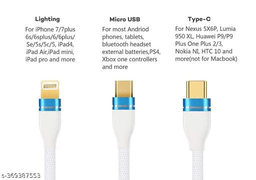 Universal 3-in-1 Multi Charging Cable (Lightning, Micro USB, Type-C)