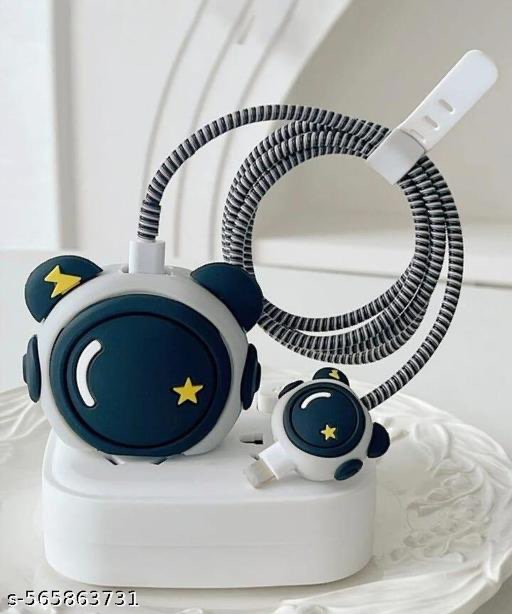 Cute Astronaut USB-C Braided Charging Cable